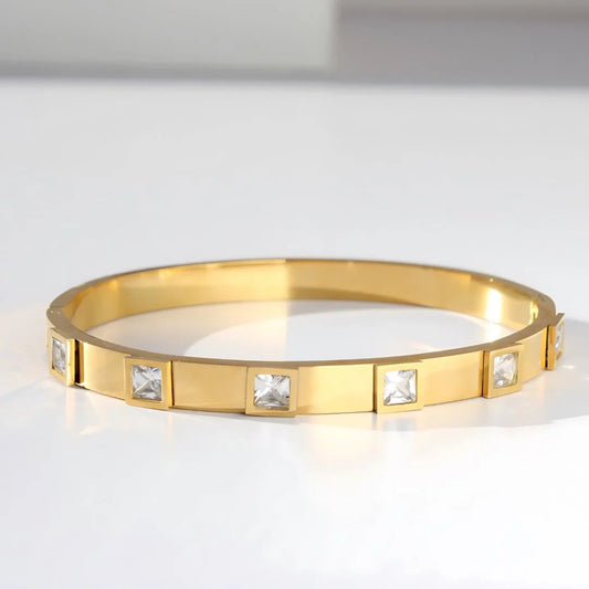 Stoned Square Bangle