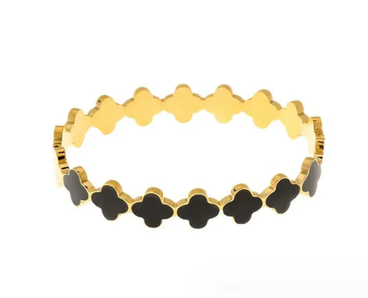 Stainless steel All in All Black Clover bracelet