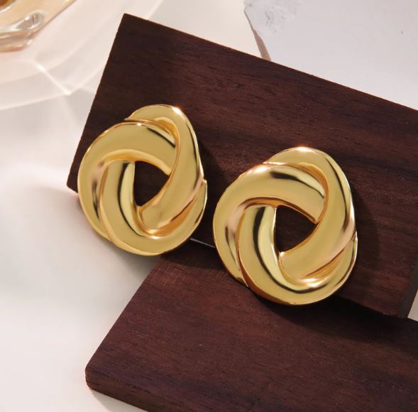 Gold Plated Love Knot Earrings