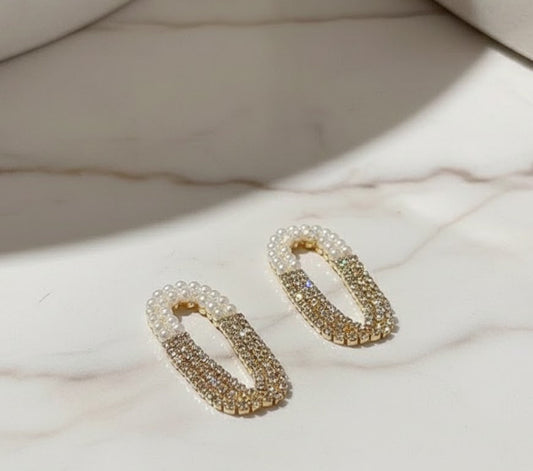 Pearl Chain Drop Earrings Pair