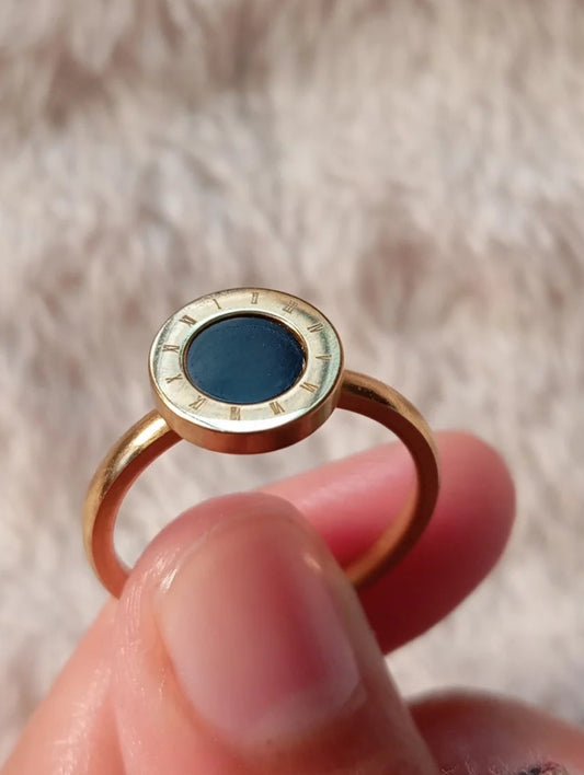 Gold Plated Roman Stone Ring