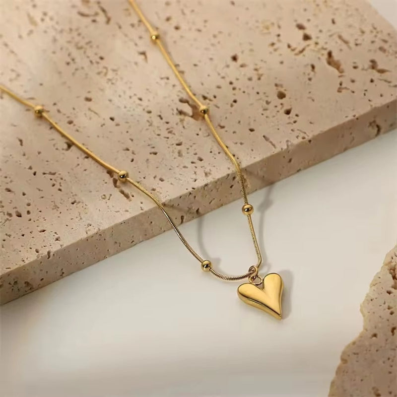 Gold Plated Heart Shaped Necklace
