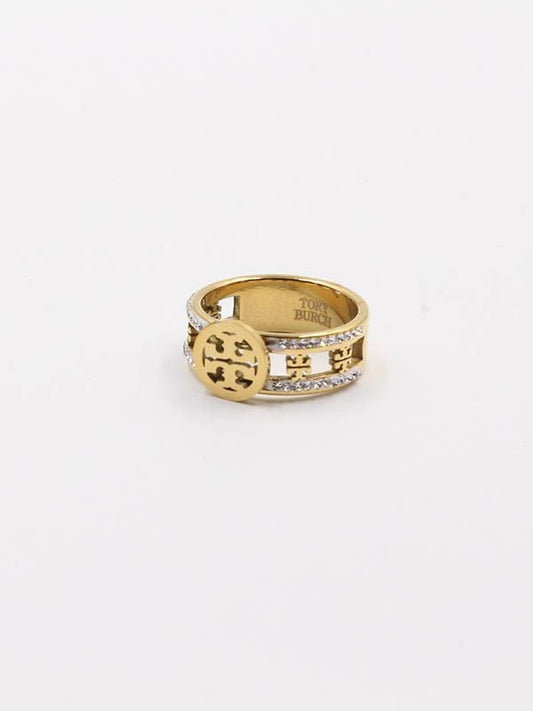 Gold Plated Burch Crystal Ring