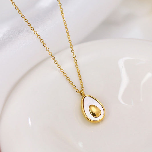 White Oval Necklace