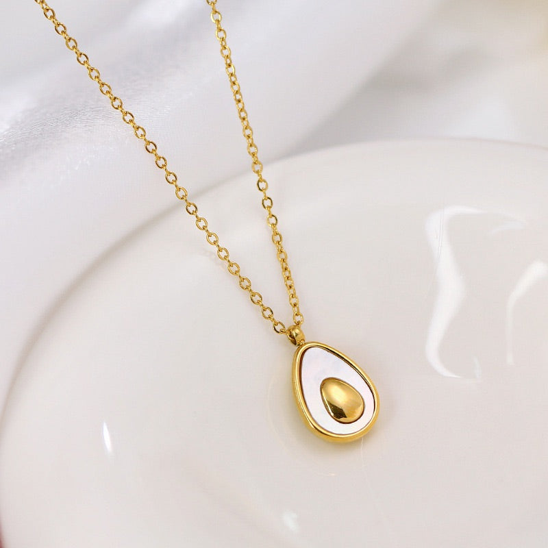 White Oval Necklace