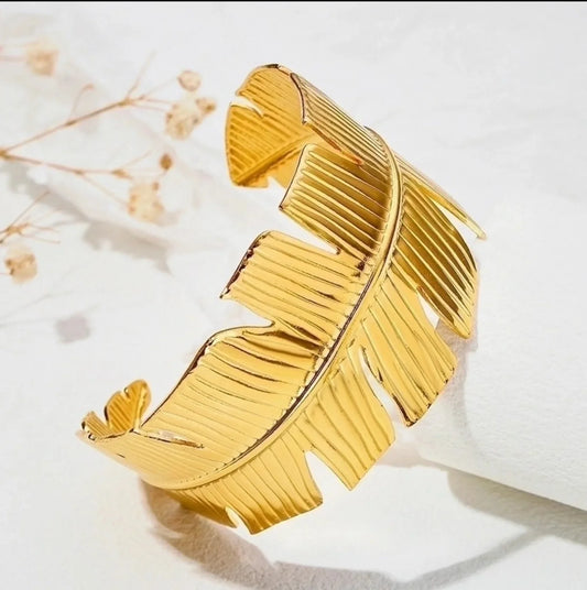 Leaf Bangle Adjustable