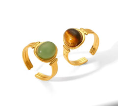 Natural Stone Adjustable Ring