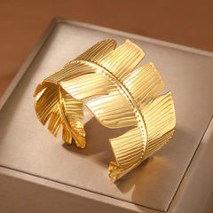 Leaf Bangle Adjustable