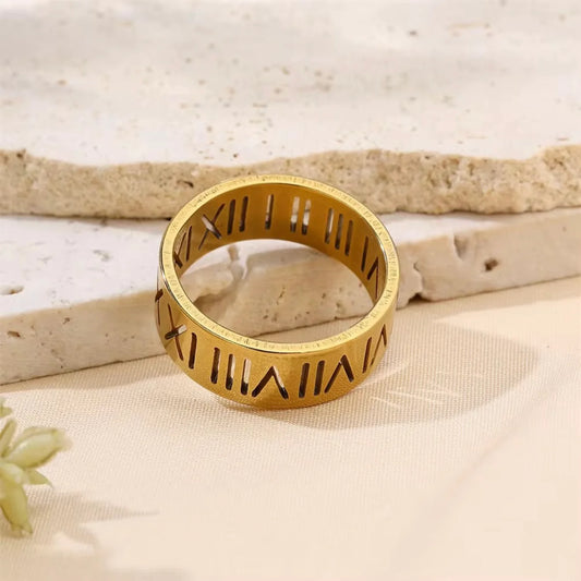Gold Plated Numeral Ring