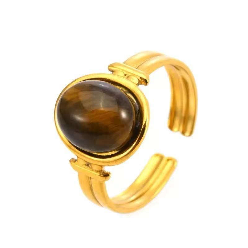 Natural Stone Adjustable Ring