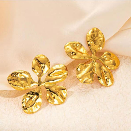 Gold Plated Flower Earings