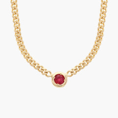Ruby Curb Necklace