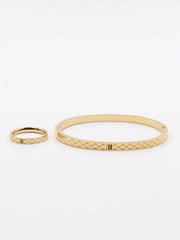 Red & Green Charm Bangle + Ring Set