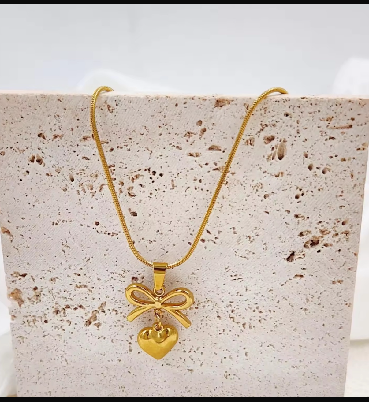 Gold Plated Heart Shaped Necklace