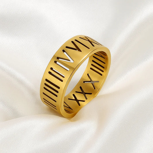 Gold Plated Numeral Ring