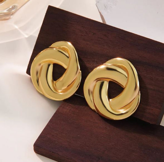 Gold Plated Love Knot Earrings