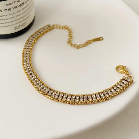 Golden Tennis Bracelet