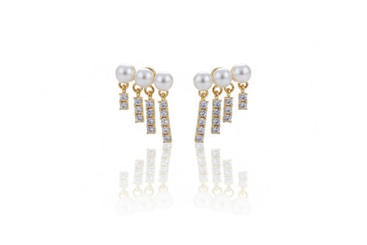 Pearl Ear Drops Earrings Pair