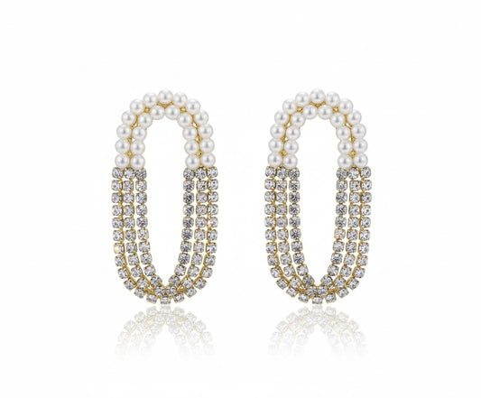 Pearl Chain Drop Earrings Pair