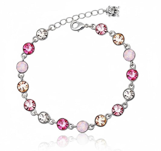 Silver Plated Tennis Sparkling Bracelet