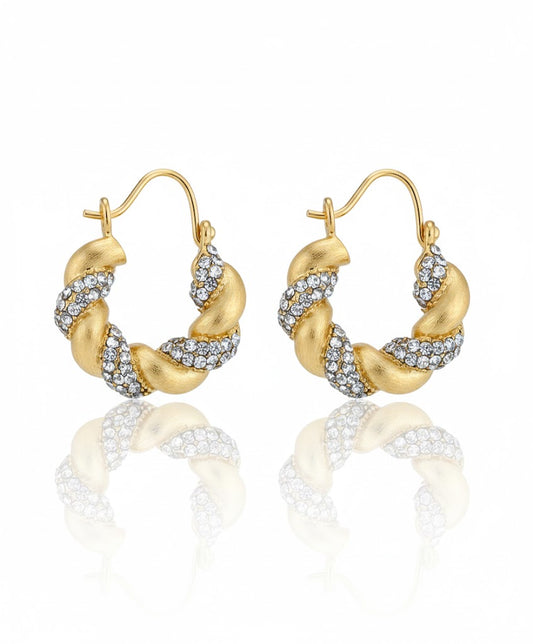Twisted Encrusted Earrings